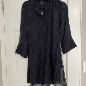 Club Monaco Long Sleeve Navy Dress